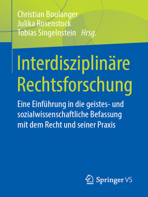 cover image of Interdisziplinäre Rechtsforschung